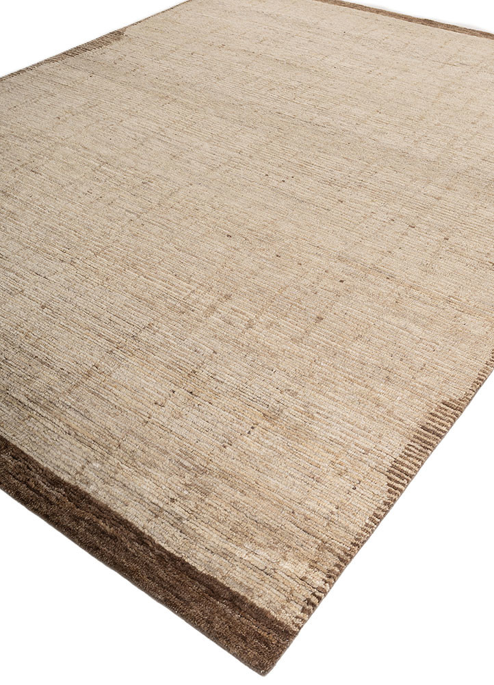 manifest beige and brown wool hand knotted Rug - FoldShot manifest beige and brown wool hand knotted Rug - FoldShot