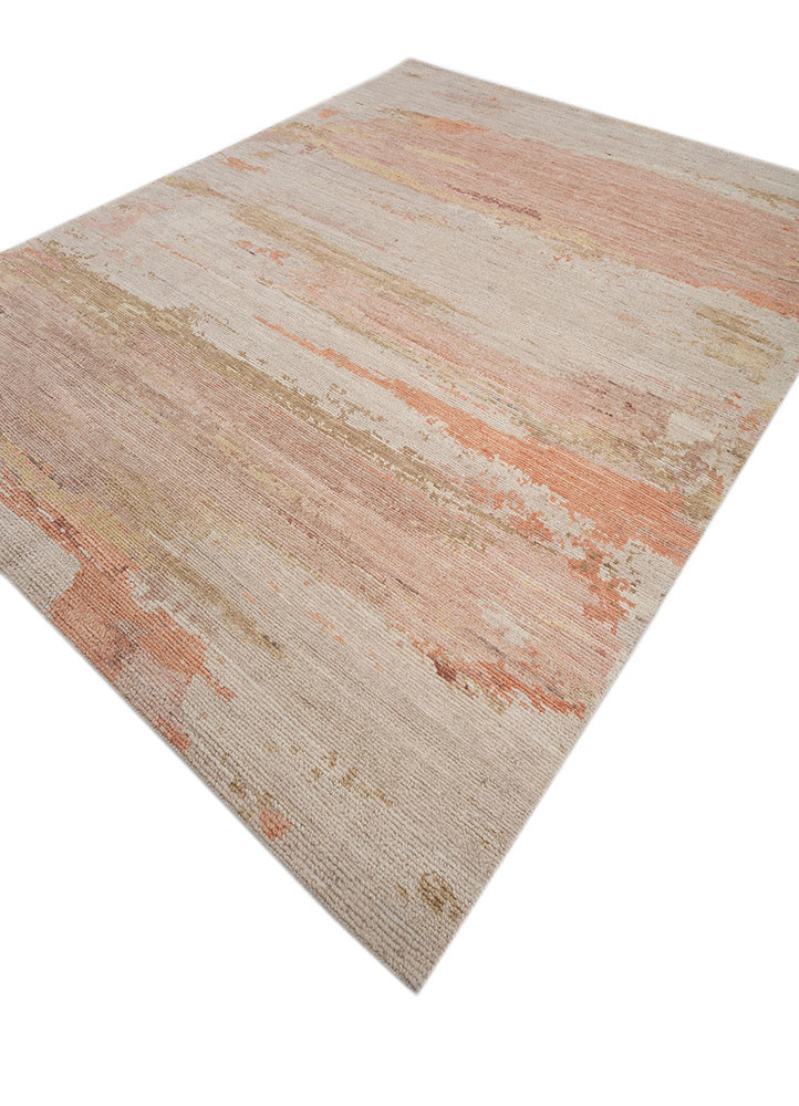 entropy red and orange wool hand knotted Rug - FoldShot entropy red and orange wool hand knotted Rug - FoldShot