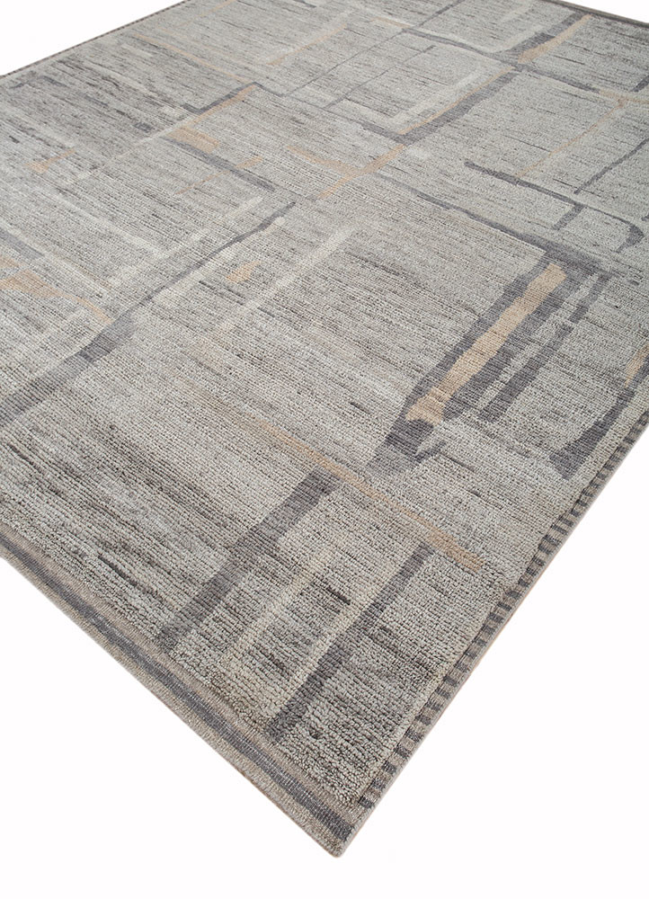 manifest grey and black wool hand knotted Rug - FoldShot manifest grey and black wool hand knotted Rug - FoldShot