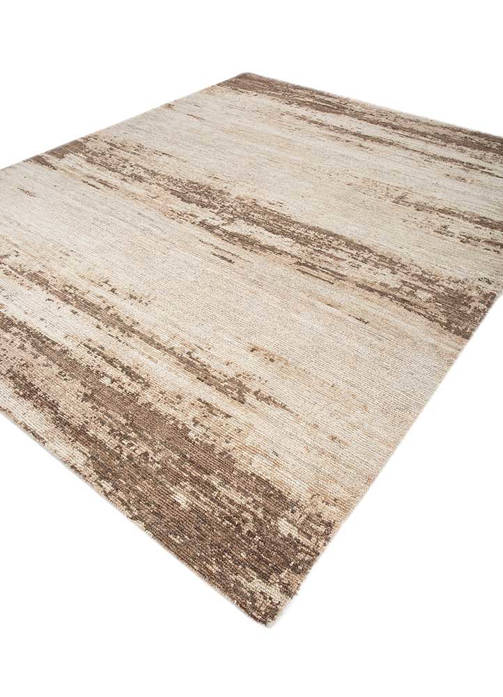 entropy beige and brown wool hand knotted Rug - FoldShot entropy beige and brown wool hand knotted Rug - FoldShot