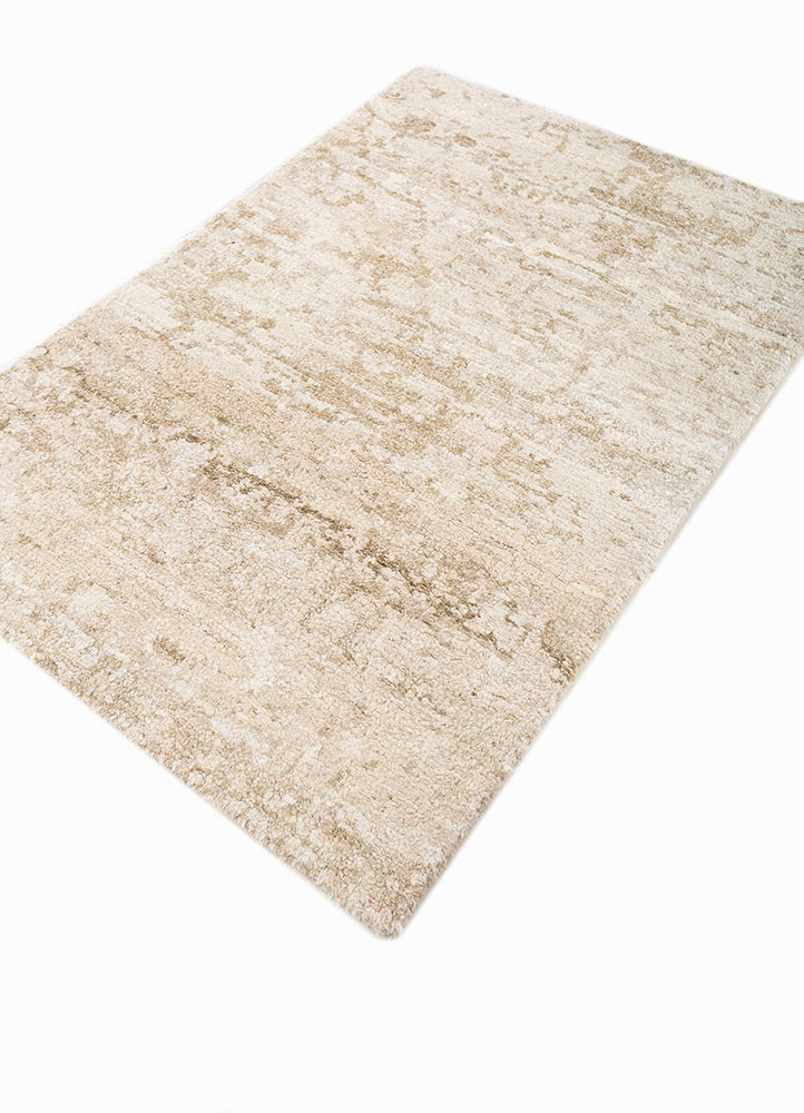 gulmarg beige and brown silk hand knotted Rug - FoldShot gulmarg beige and brown silk hand knotted Rug - FoldShot