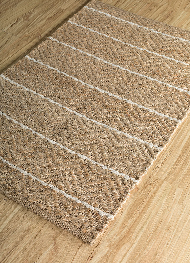 indusbar beige and brown jute and hemp flat weaves Rug - FoldShot indusbar beige and brown jute and hemp flat weaves Rug - FoldShot