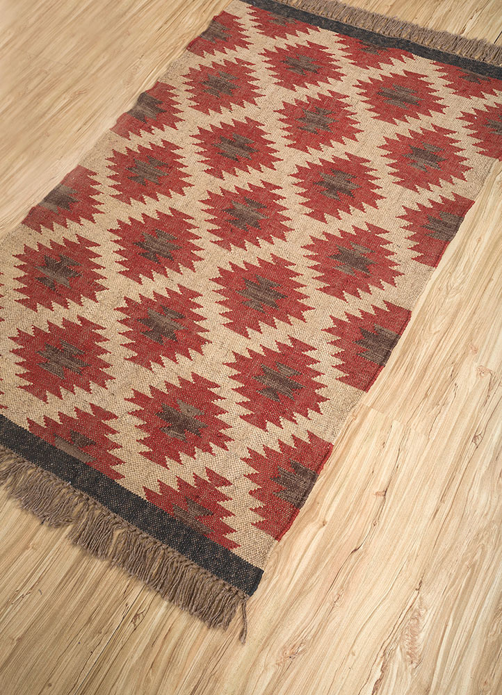 bedouin red and orange jute and hemp flat weaves Rug - FoldShot bedouin red and orange jute and hemp flat weaves Rug - FoldShot