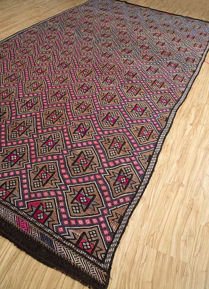 nuray beige and brown wool hand knotted Rug - FoldShot