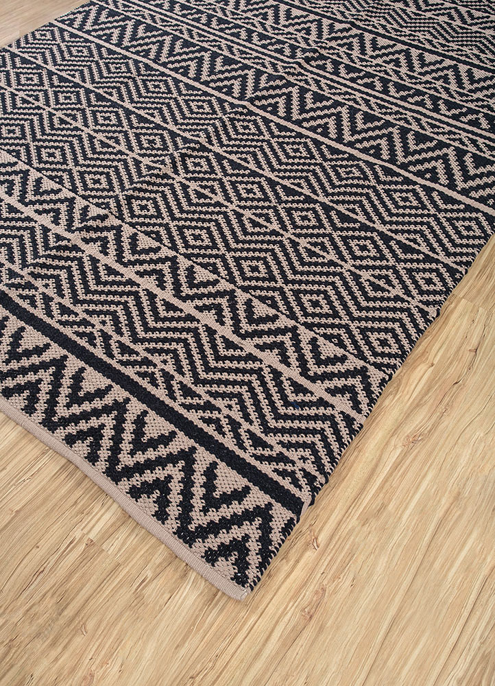abrash grey and black wool flat weaves Rug - FoldShot abrash grey and black wool flat weaves Rug - FoldShot