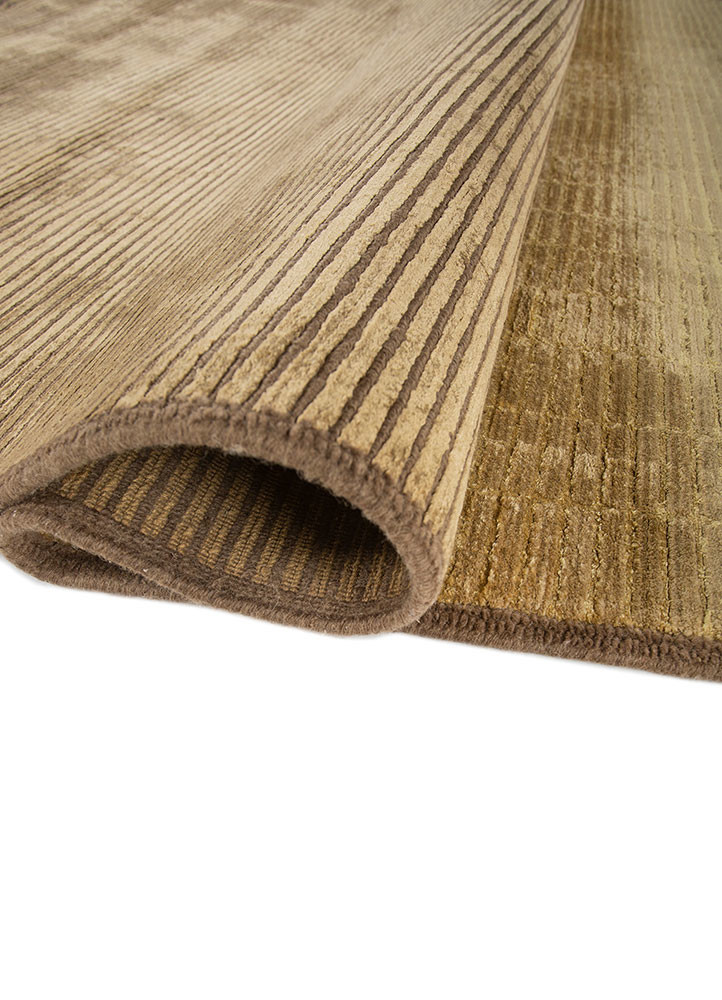 konstrukt gold wool and bamboo silk hand loom Rug - FoldShot