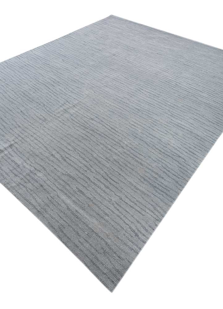 hula grey and black polyester hand knotted Rug - FoldShot