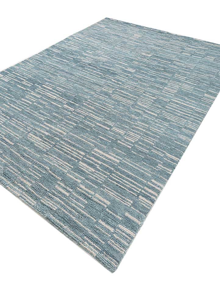 blythe ivory wool hand knotted Rug - FoldShot