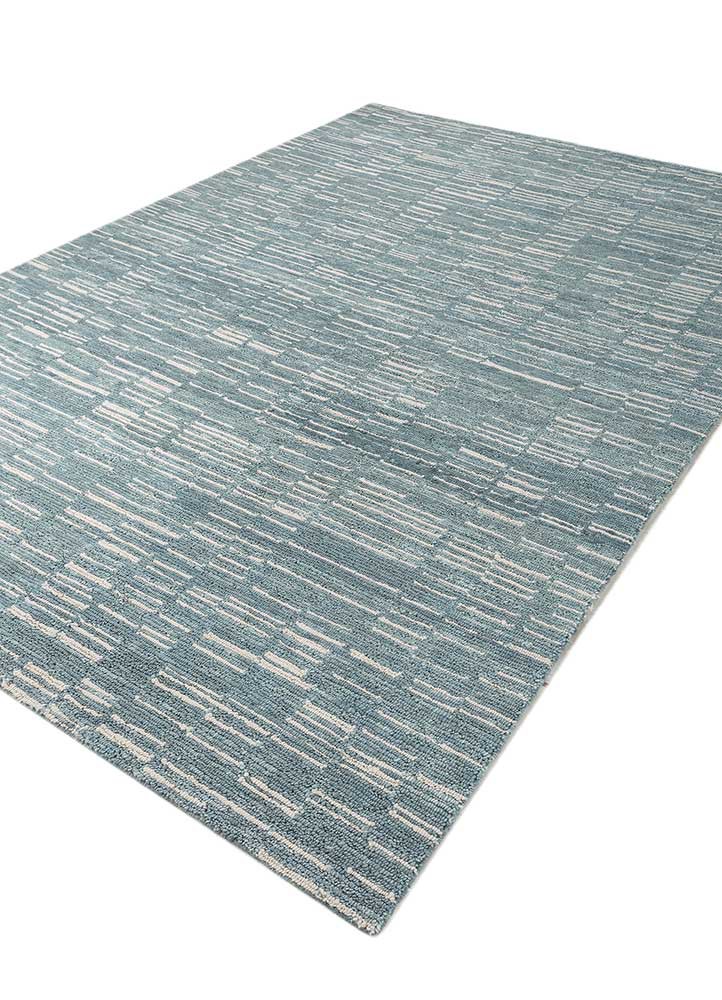 blythe ivory wool hand knotted Rug - FoldShot