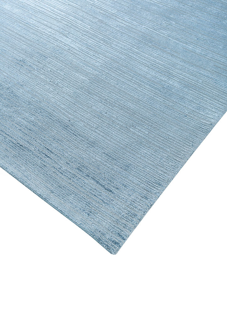 manifest blue wool and viscose hand knotted Rug - FoldShot manifest blue wool and viscose hand knotted Rug - FoldShot