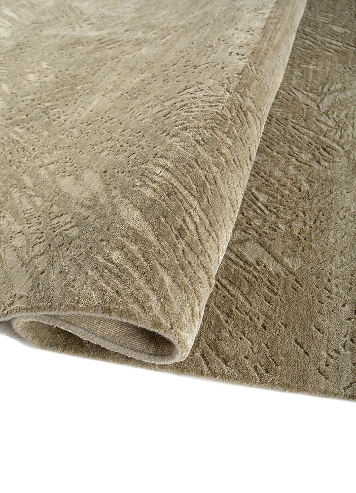 free verse by kavi green wool and silk hand knotted Rug - FoldShot