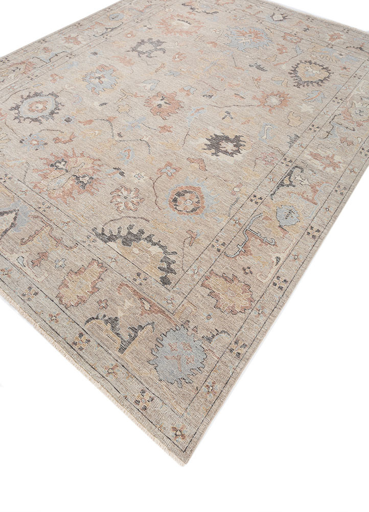 cyanna beige and brown wool hand knotted Rug - FoldShot cyanna beige and brown wool hand knotted Rug - FoldShot