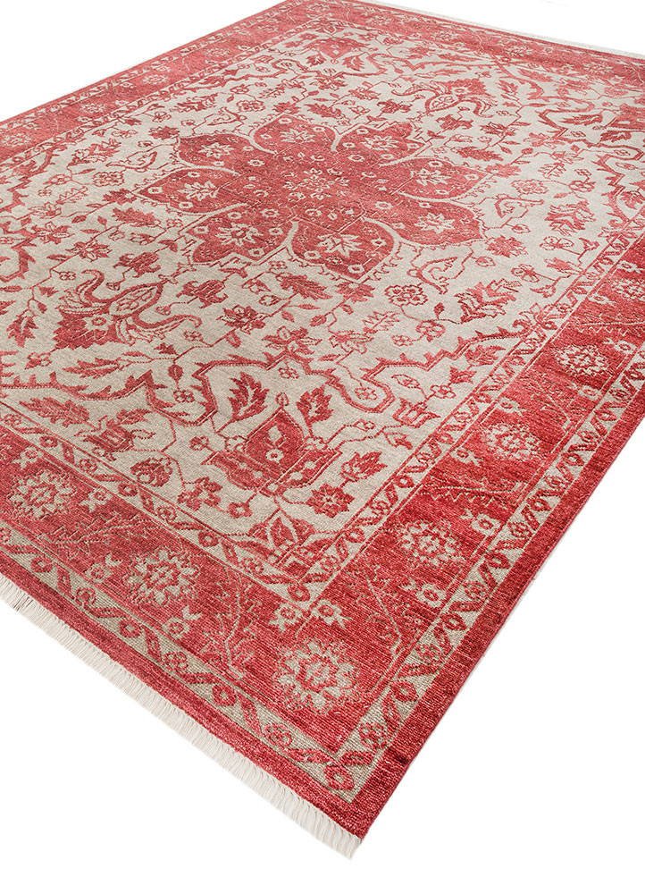 savana red and orange wool hand knotted Rug - FoldShot savana red and orange wool hand knotted Rug - FoldShot