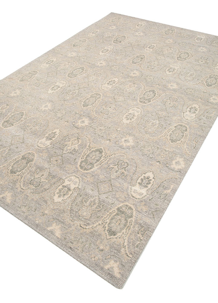erbe grey and black wool hand knotted Rug - FoldShot erbe grey and black wool hand knotted Rug - FoldShot