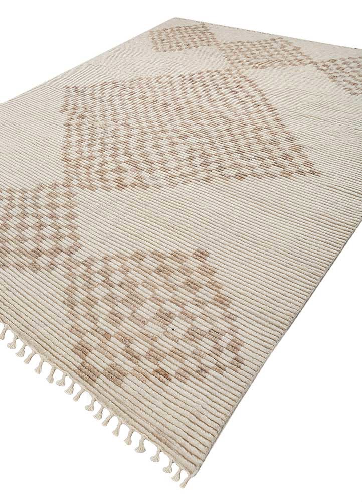 thyme ivory wool hand knotted Rug - FoldShot
