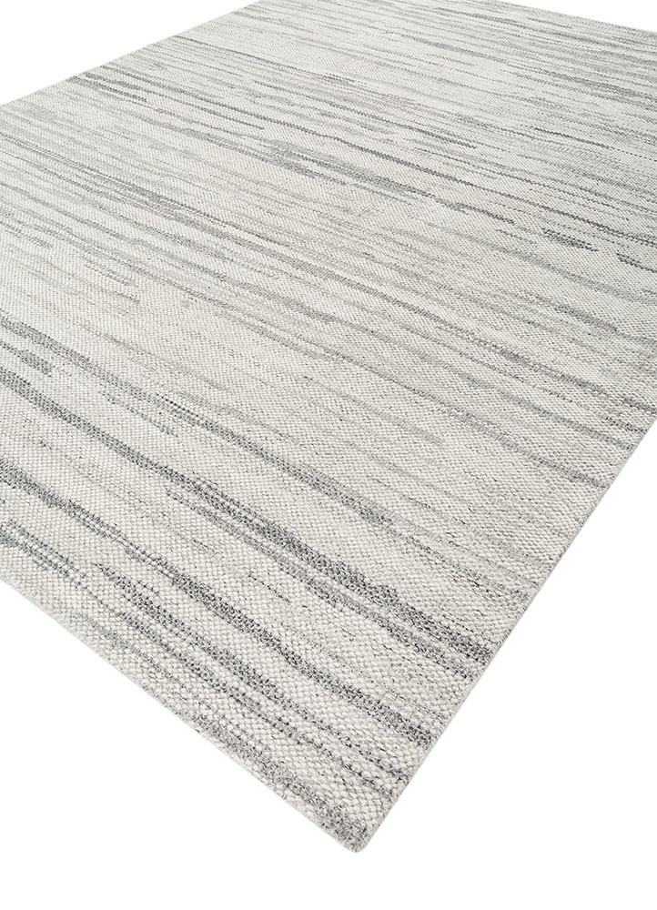 uvenuti grey and black wool hand knotted Rug - FoldShot