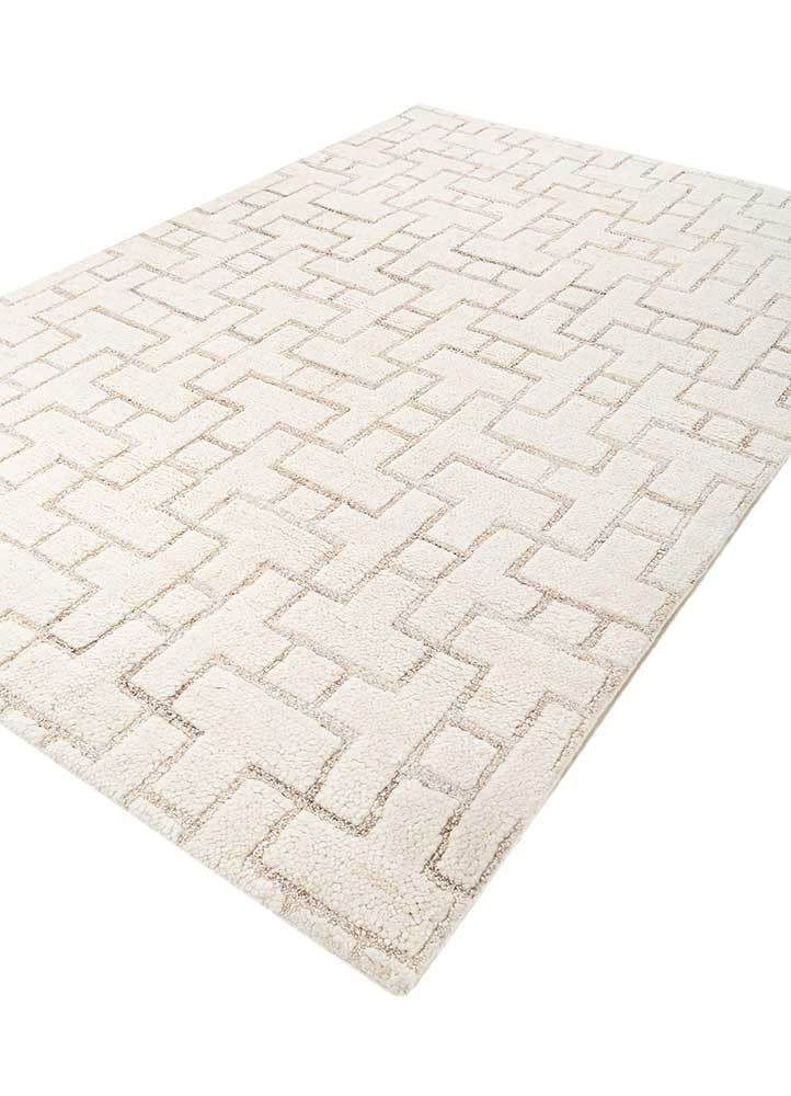 manifest ivory wool hand knotted Rug - FoldShot