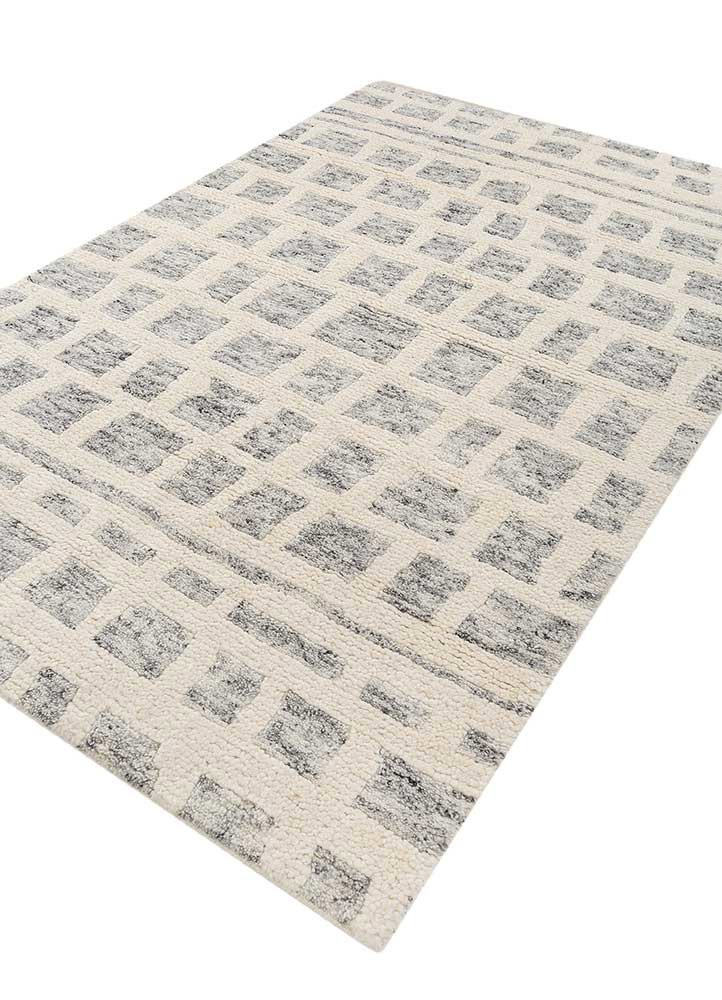 zuri ivory wool hand knotted Rug - FoldShot