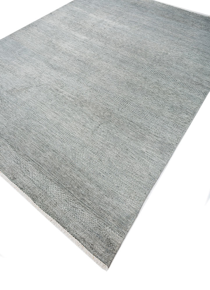 kairos blue wool and viscose hand knotted Rug - FoldShot kairos blue wool and viscose hand knotted Rug - FoldShot