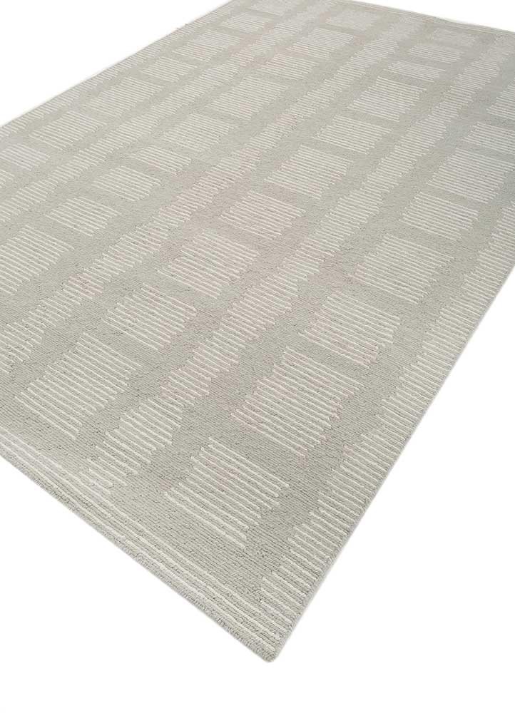 zuri grey and black wool and viscose hand knotted Rug - FoldShot