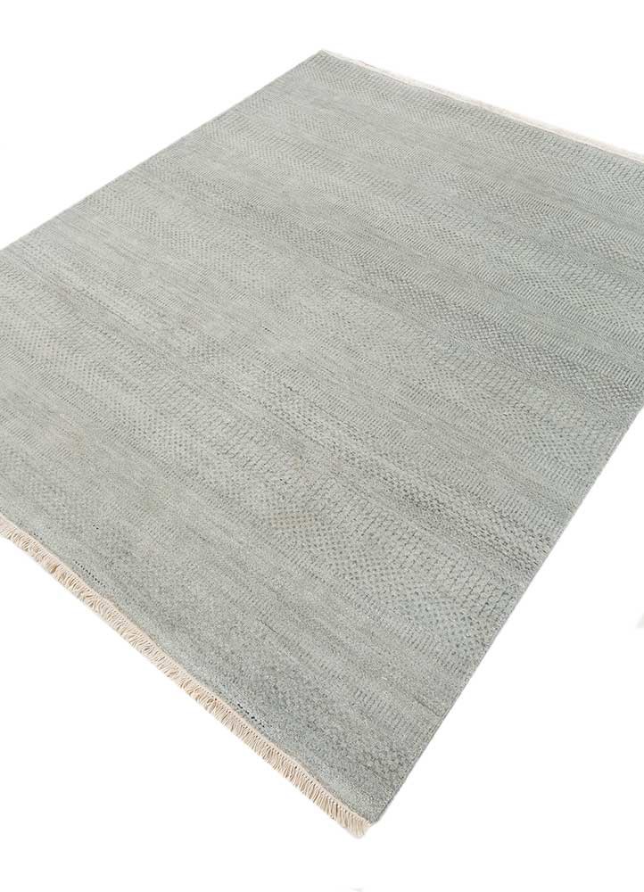 kairos grey and black wool and viscose hand knotted Rug - FoldShot