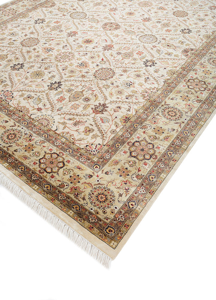 aurora gold wool and viscose hand knotted Rug - FoldShot aurora gold wool and viscose hand knotted Rug - FoldShot