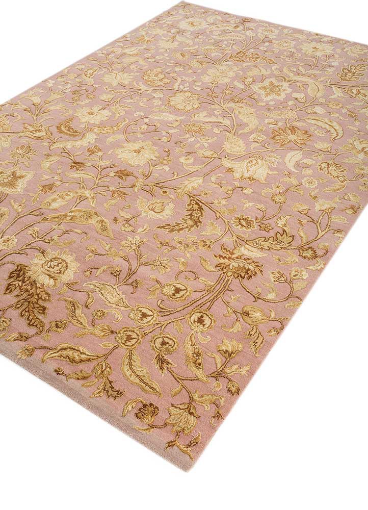 aurora pink and purple wool and silk hand knotted Rug - FoldShot aurora pink and purple wool and silk hand knotted Rug - FoldShot