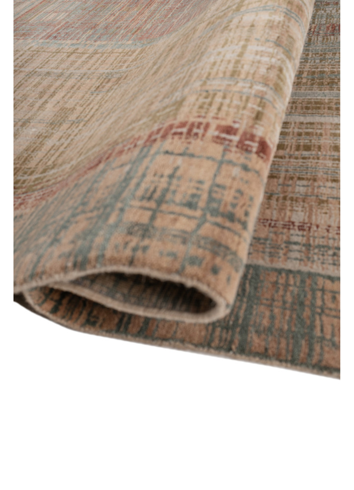 unstring by kavi red and orange wool and bamboo silk hand knotted Rug - FoldShot unstring by kavi red and orange wool and bamboo silk hand knotted Rug - FoldShot