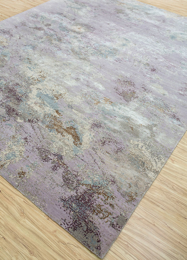 unstring by kavi red and orange wool and bamboo silk hand knotted Rug - FoldShot unstring by kavi red and orange wool and bamboo silk hand knotted Rug - FoldShot