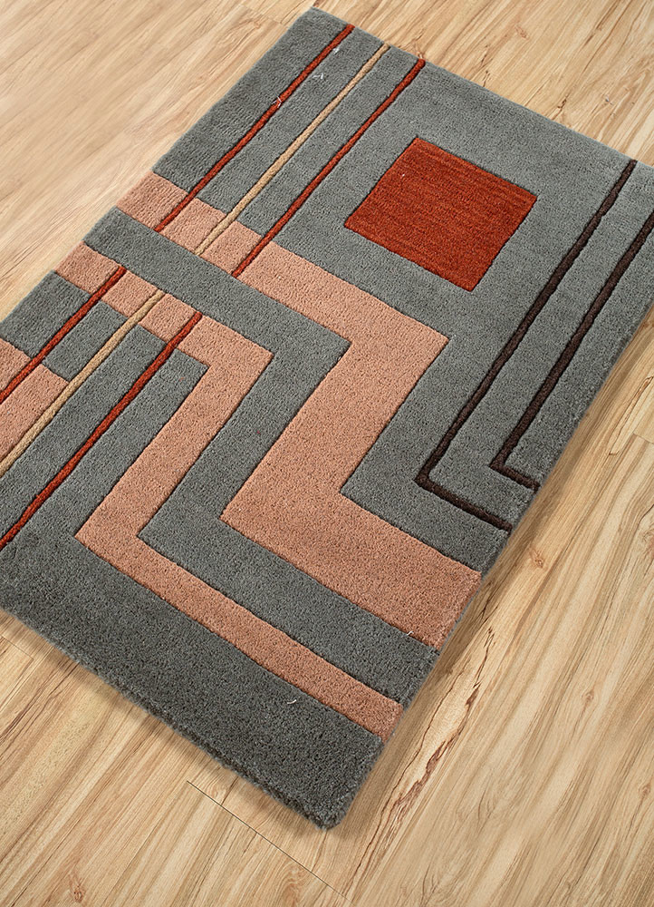 aprezo blue wool hand tufted Rug - FoldShot aprezo blue wool hand tufted Rug - FoldShot