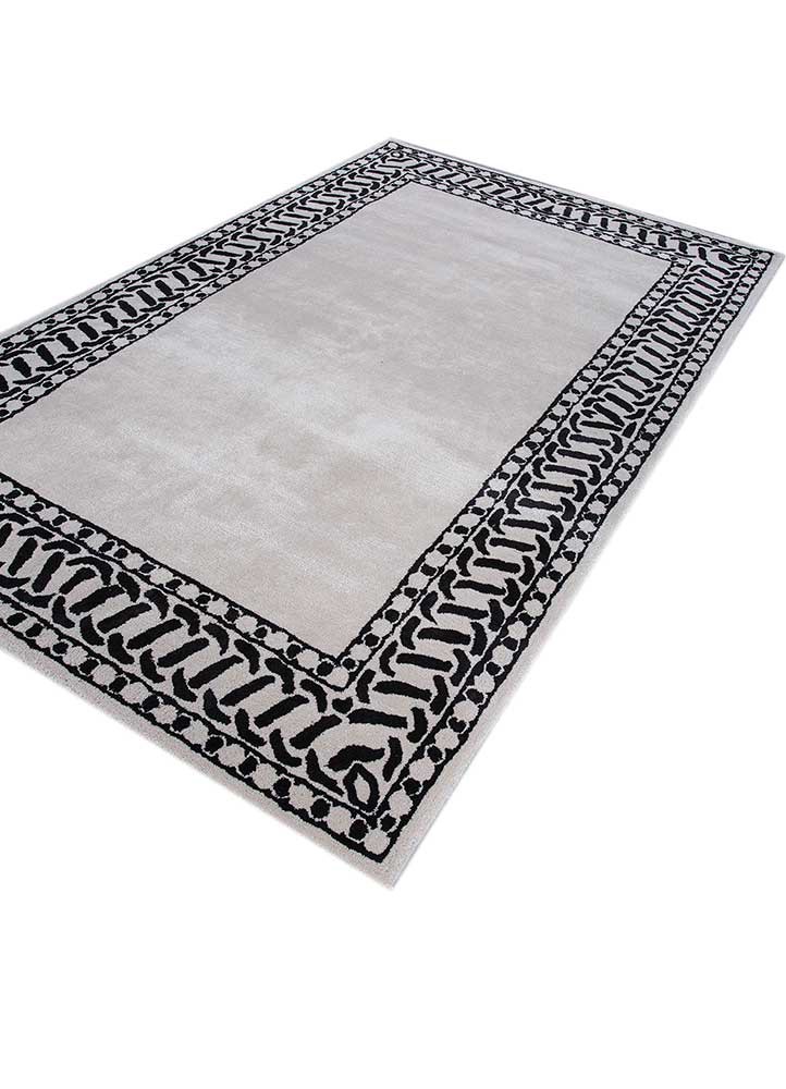 linear ivory wool and viscose hand tufted Rug - FoldShot linear ivory wool and viscose hand tufted Rug - FoldShot