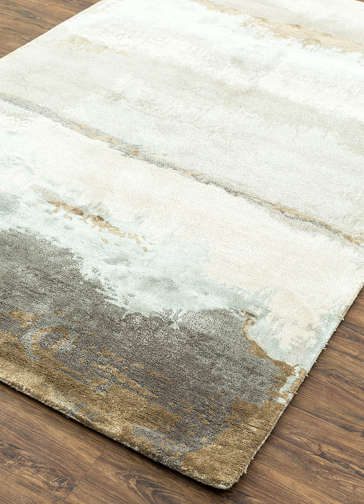 genesis ivory wool and viscose hand tufted Rug - FoldShot genesis ivory wool and viscose hand tufted Rug - FoldShot