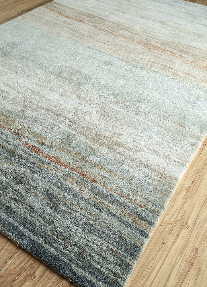 genesis beige and brown wool and viscose hand tufted Rug - FoldShot genesis beige and brown wool and viscose hand tufted Rug - FoldShot