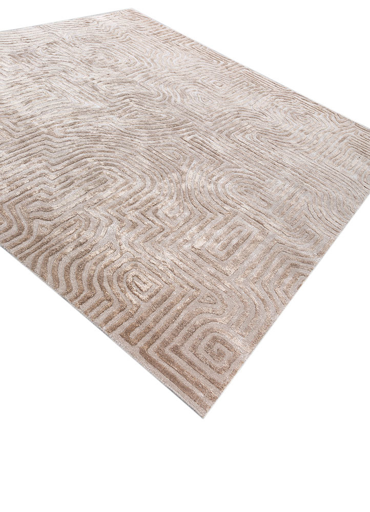 cera ivory wool and viscose hand tufted Rug - FoldShot cera ivory wool and viscose hand tufted Rug - FoldShot