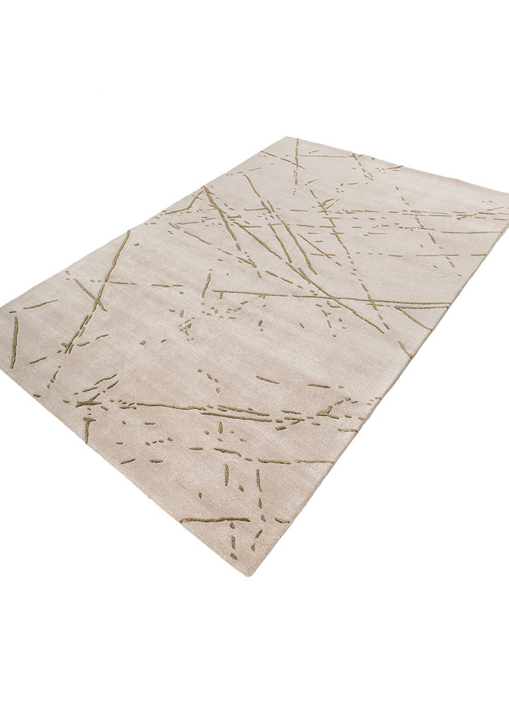 aprezo ivory wool and viscose hand tufted Rug - FoldShot aprezo ivory wool and viscose hand tufted Rug - FoldShot