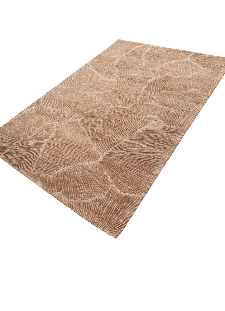 aprezo beige and brown wool and viscose hand tufted Rug - FoldShot aprezo beige and brown wool and viscose hand tufted Rug - FoldShot