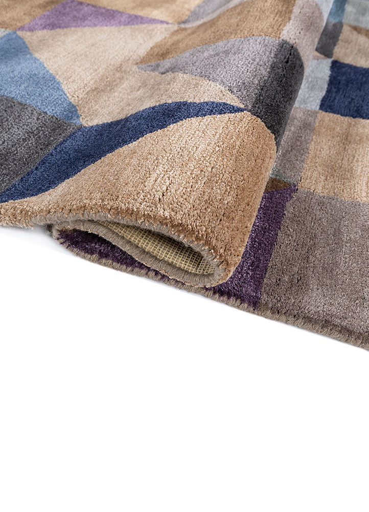 acar grey and black wool and viscose hand tufted Rug - FoldShot