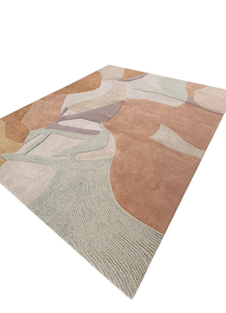 Joy Red & Orange Hand Tufted Wool & Viscose Rugs - Tfwv-13014