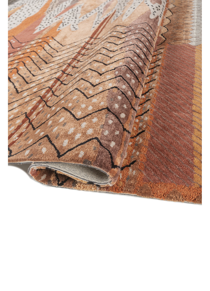 weaver art reserve red and orange wool hand tufted Rug - FoldShot weaver art reserve red and orange wool hand tufted Rug - FoldShot