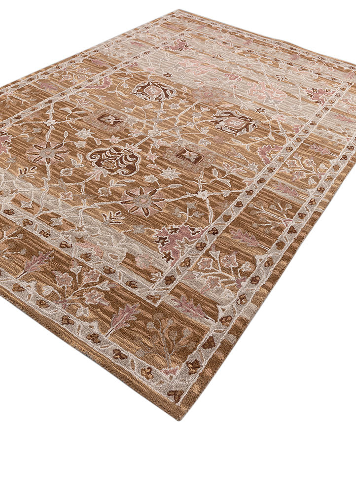 mythos beige and brown wool hand tufted Rug - FoldShot mythos beige and brown wool hand tufted Rug - FoldShot