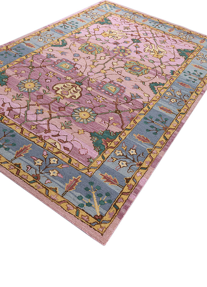 mythos pink and purple wool hand tufted Rug - FoldShot mythos pink and purple wool hand tufted Rug - FoldShot