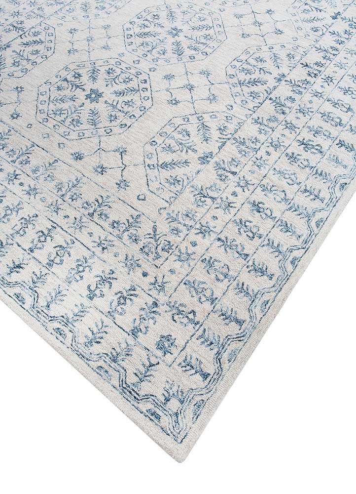 imara ivory wool hand tufted Rug - FoldShot