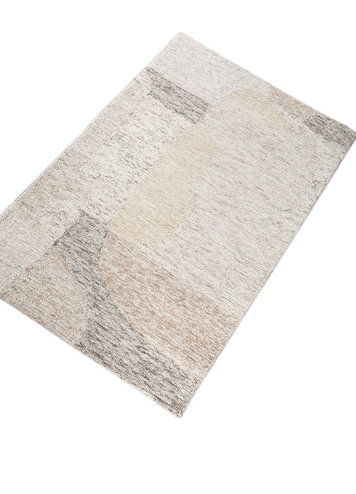 pathways grey and black wool hand tufted Rug - FoldShot