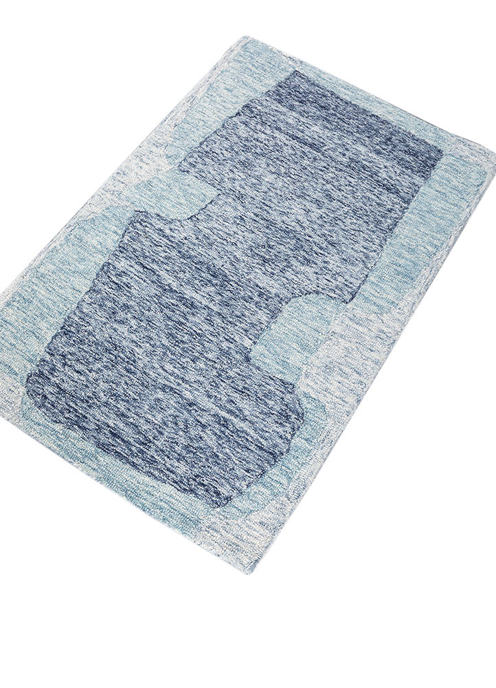 pathways blue wool hand tufted Rug - FoldShot pathways blue wool hand tufted Rug - FoldShot