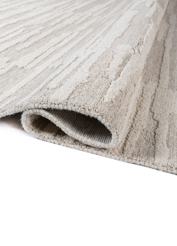 pathways grey and black wool hand tufted Rug - FoldShot