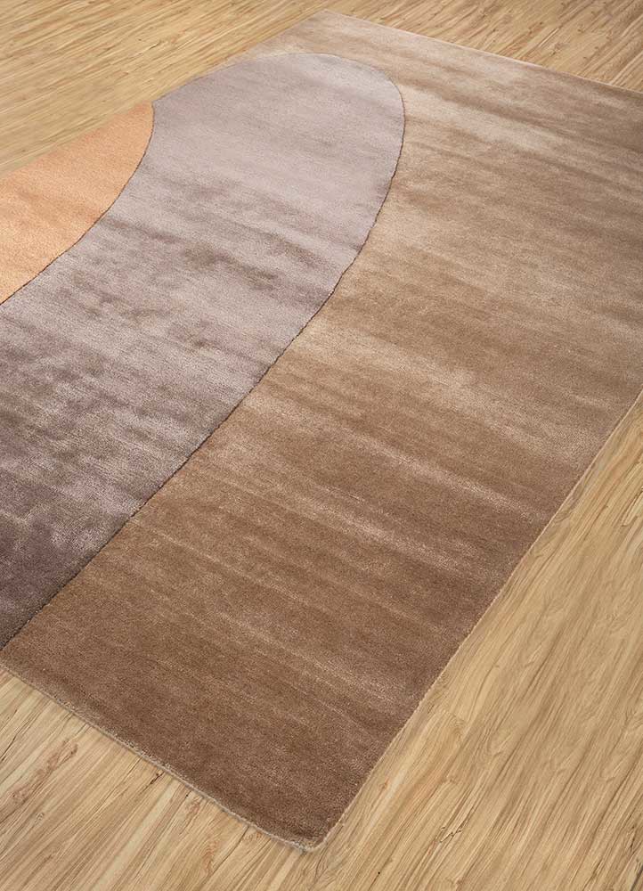 caliedo beige and brown wool and viscose hand tufted Rug - FoldShot caliedo beige and brown wool and viscose hand tufted Rug - FoldShot