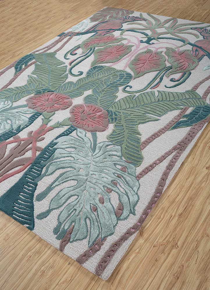 hacienda ivory wool and viscose hand tufted Rug - FoldShot hacienda ivory wool and viscose hand tufted Rug - FoldShot