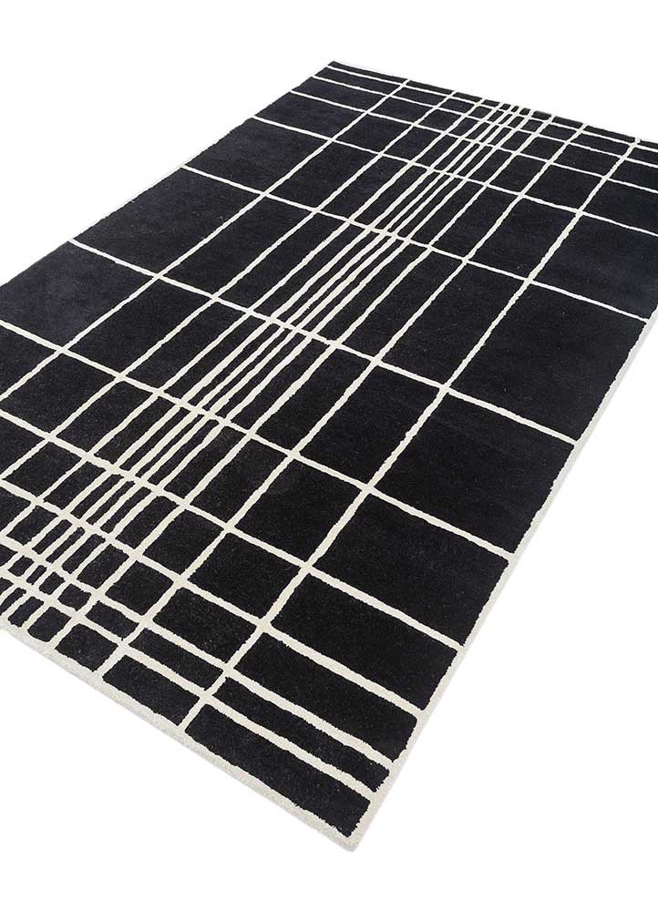 contour grey and black wool and viscose hand tufted Rug - FoldShot contour grey and black wool and viscose hand tufted Rug - FoldShot