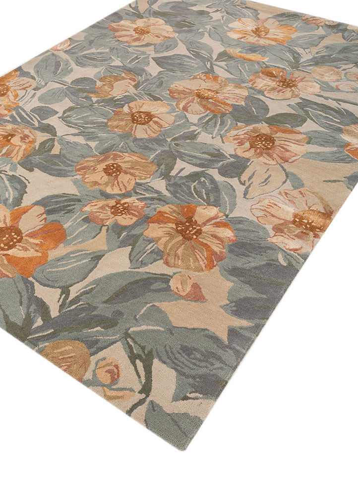 hacienda blue wool and viscose hand tufted Rug - FoldShot hacienda blue wool and viscose hand tufted Rug - FoldShot