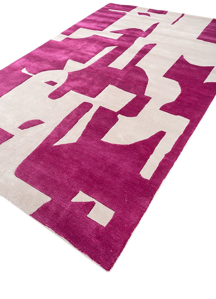 white noise ivory wool and viscose hand tufted Rug - FoldShot white noise ivory wool and viscose hand tufted Rug - FoldShot